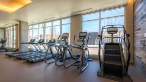 Cardio equipment in fitness center