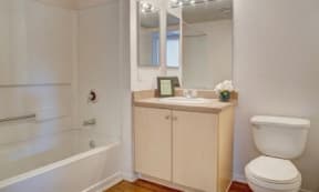 Spacious Bathroom with Cabinet at The Colony Apartments, 351 N Peart Rd, Casa Grande, AZ