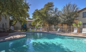 Sparkling Swimming Pool at The Colony Apartments, Casa Grande, Arizona