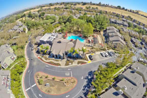 Aerial View of community Apartments in Pittsburg, CA l Kirker Creek Apartments