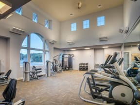 Roseville, CA Apartments for Rent - Pearl Creek Fitness Center With Treadmills, Exercise Bikes, Free Weights, and More