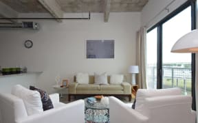 Modern Living Room at 1221 Broadway Lofts, San Antonio, 78215