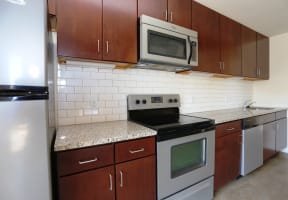 Well Equipped Kitchen at 1221 Broadway Lofts, San Antonio, Texas