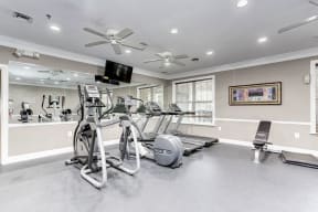 Fitness Center With Modern Equipment at County Center Crossing, Woodbridge, VA