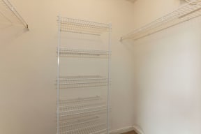 Built-In Shelving In Closet at County Center Crossing, Virginia, 22192