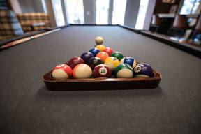 Pool Table at Confluence on 3rd Apartments in Downtown Des Moines