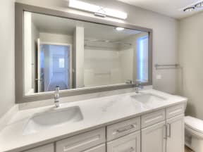 Large Bedroom En-Suite Bathroom at The MilTon Luxury Apartments, Illinois, 60061