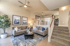 Two bedroom living room l  Apartments in Roseville, CA - Adora