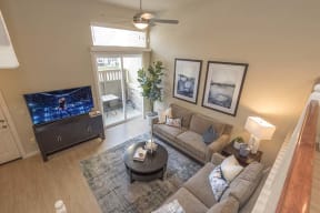 Two bedroom living room l  Apartments in Roseville, CA - Adora
