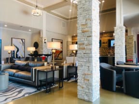 community lounge area for residents at hollybrook ranch apartments