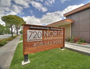 Property Sign at 720 North Apartments, Sunnyvale, CA, 94085