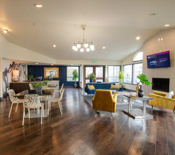 Seating area in clubhouse