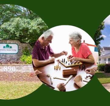 Welcome to Amberley Senior Living banner with exterior building
