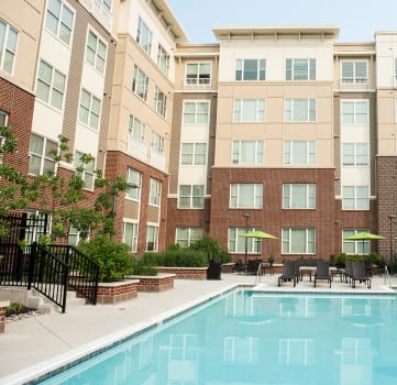 Glimmering Pool at Link Apartments® Manchester, Virginia, 23224