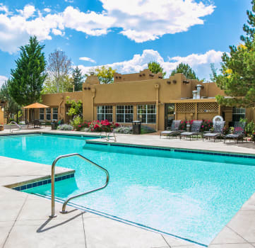 Pool with Sundeck and Lounge at Apartments in Santa Fe