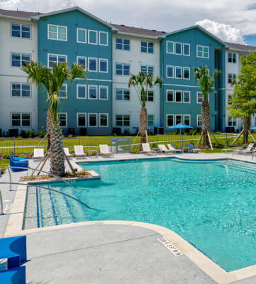 Sparkling Swimming Pool at La Cima Affordable Apartments in Austin, TX