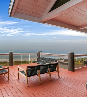 deck overlooking the ocean