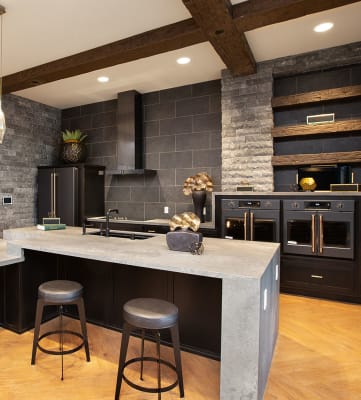 Clubhouse kitchen l Alira Apartments in Sacramento Ca