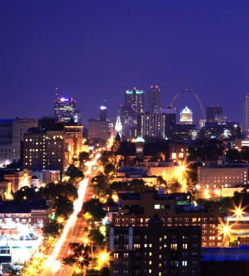 Night View Of City at Towne House, Missouri