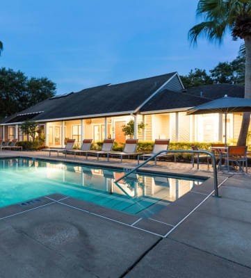 Night Pool at Fountains at Lee Vista, Florida