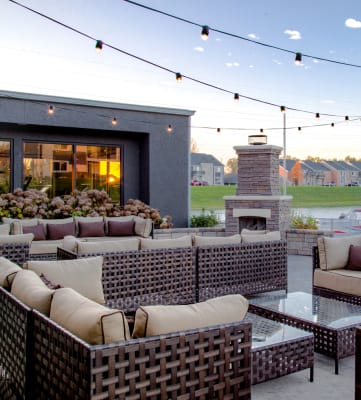 Outdoor entertainment area at Somerset Lakes