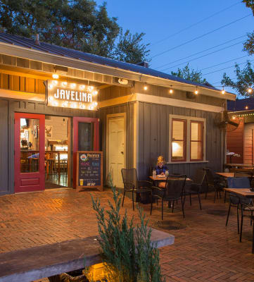 Dining and nightlife options on Rainey Street near Windsor on the Lake, Austin, Texas
