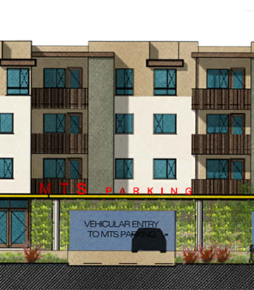 Exterior Building Rendering l Villa Encantada Apartments in San Diego CA