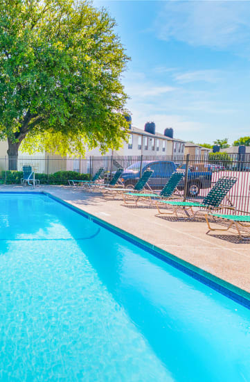 Pool View at Heritage Square Apartments in Waco, TX