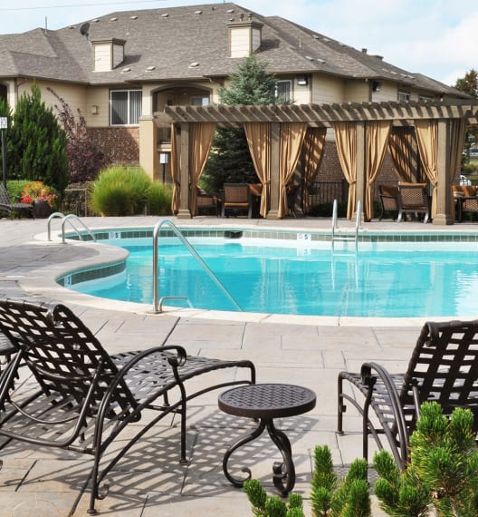 Pool with Sundeck at Lambertson Farms Apartment Homes in Thornton