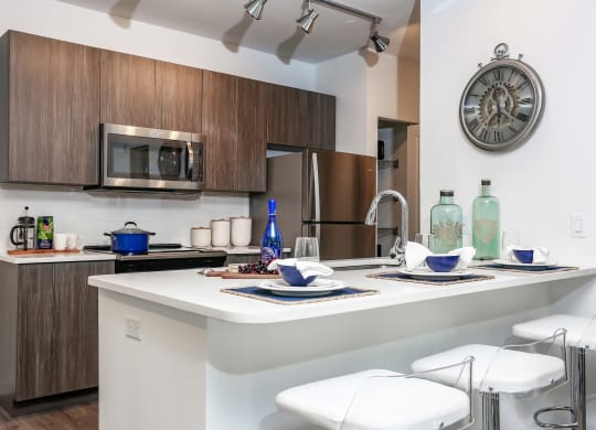 The Landing at Round Rock Apartments Model Kitchen