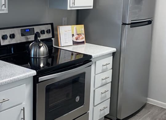 Kitchen with Stainless Steel Appliance Package