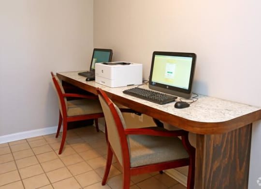 Business Center With Computers at West Towne Cottages, Georgia