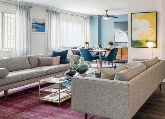 The Wellington Living Room at Wellington Apartments, Arlington