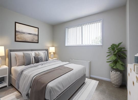 Roosevelt Towers Bedroom at Roosevelt Towers Apartments, Falls Church, Virginia