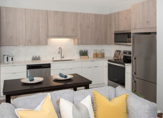 UPII foley alcove floor plan - kitchen at Urban Park I and II Apartments, Minnesota