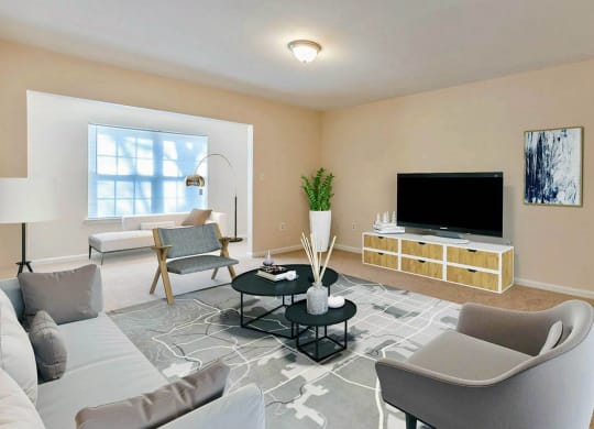 Fulton Pointe_Model Apartment Living Room