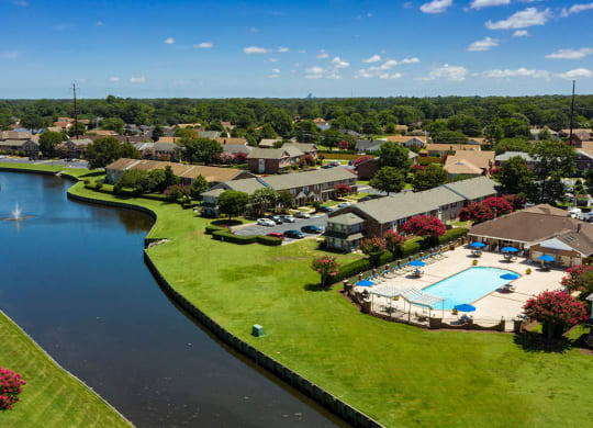 Aerial of Holly Point Apartments