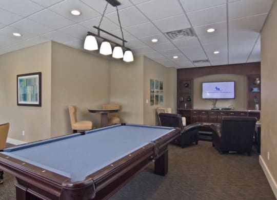 Pool table at Pines of York Apartments