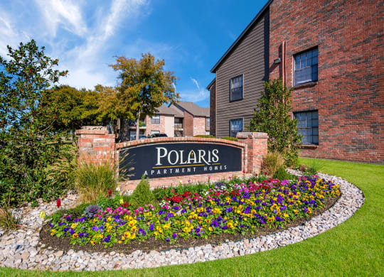 Monument Sign at Polaris Apartment Homes in Irving, Texas, TX
