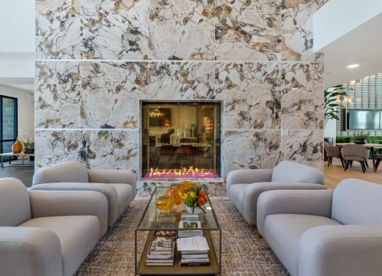 Fireplace Lounge at Kalon Luxury Apartments, Arizona