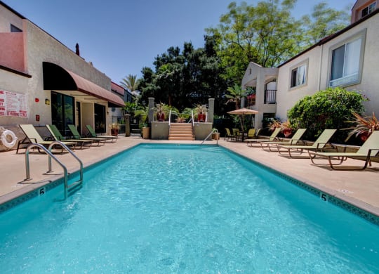 Glimmering Pool at Town Center Apartments, Burbank, CA, 91504