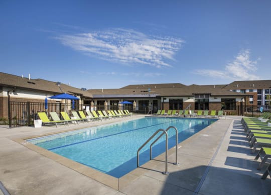 Relaxing pool Ascend at Woodbury new luxury apartments in south Woodbury, MN, for rent