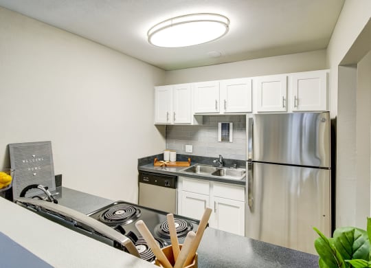 Modern kitchen upgrades including subway tile backsplash
