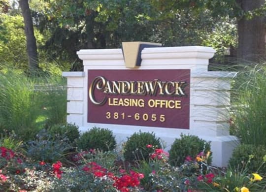  Welcoming Property Sign at Candlewyck Apartments, Michigan