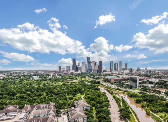Views of Downtown Houston at Windsor Memorial, Houston, 77007
