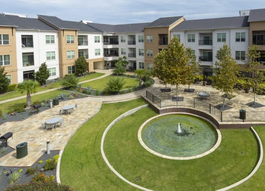 Courtyard water feature at Domain by Windsor, TX, 77077