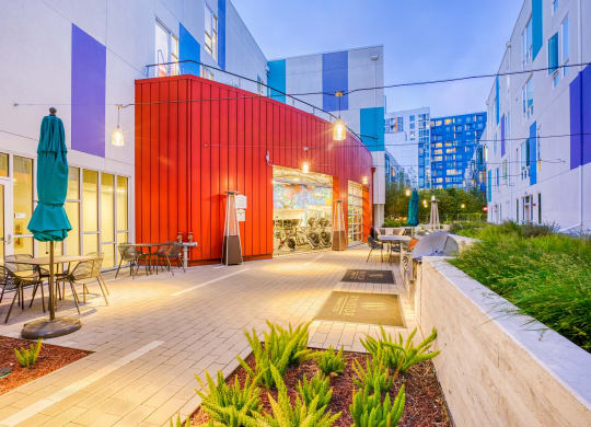 Relaxing Outdoor Lounge Area with Heaters at Mission Bay by Windsor, 94158, CA