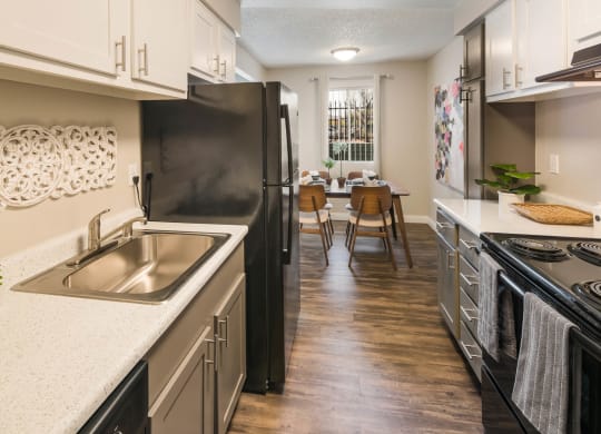 Fully Equipped Kitchen at 2900 Lux Apartment Homes, Las Vegas, Nevada