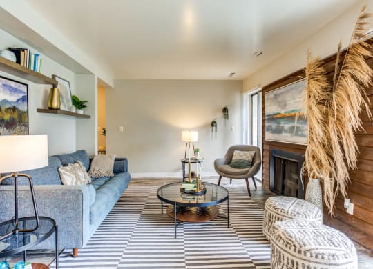 Decorated Living Room at Cliffs at Canyon Ridge, Utah, 84401