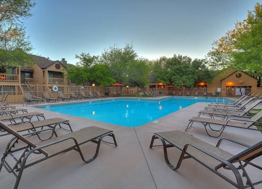 Swimming Pool With Relaxing Sundecks at Mountain Run, Albuquerque, NM